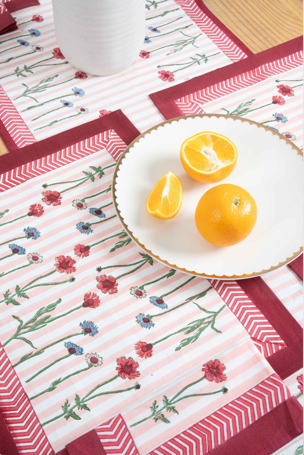 Wildflower Blockprint Placemat