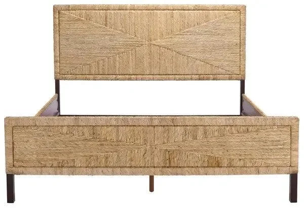 Willa Woven Banana Stem Queen Bed in Natural - The Mayfair Hall