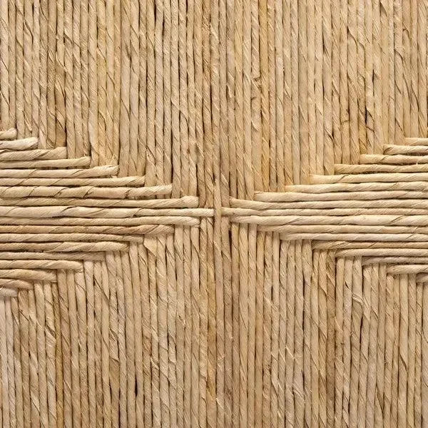 Willa Woven Banana Stem Queen Bed in Natural - The Mayfair Hall
