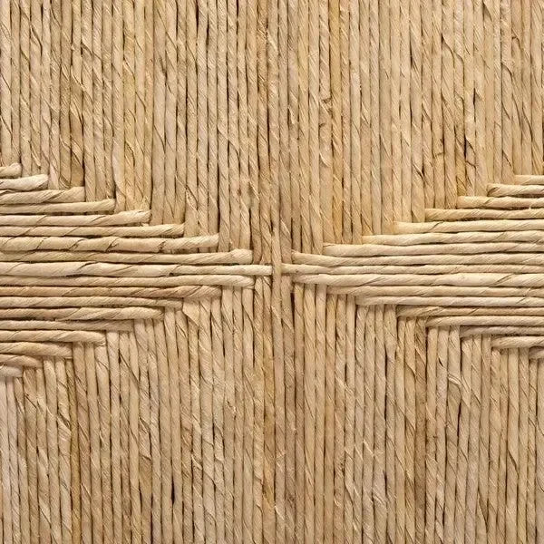 Willa Woven Banana Stem Queen Bed in Natural - The Mayfair Hall