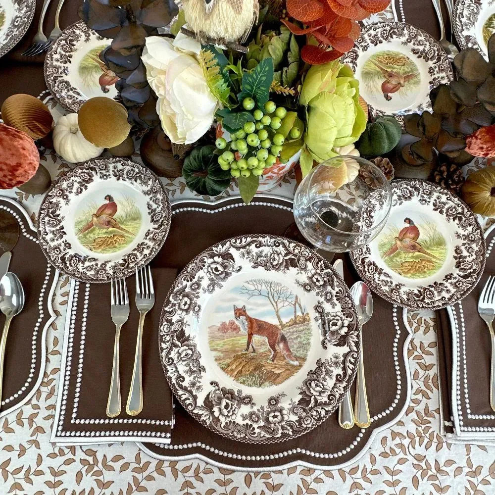 Woodland Leaves Cotton Tablecloth - The Mayfair Hall