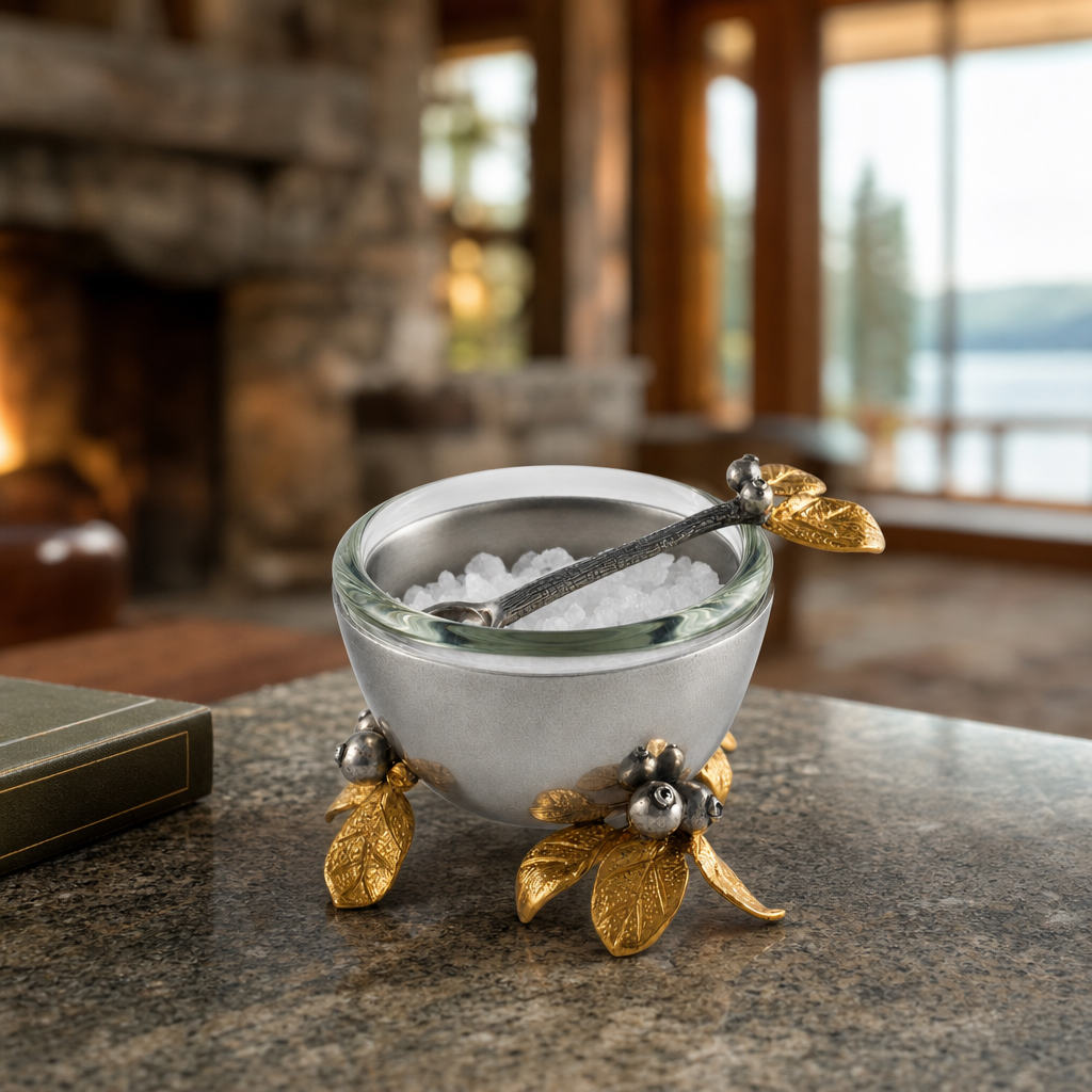 Golden Winter Berry Salt Cellar