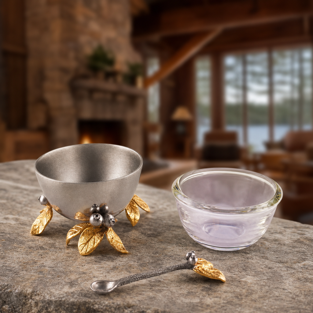 Golden Winter Berry Salt Cellar