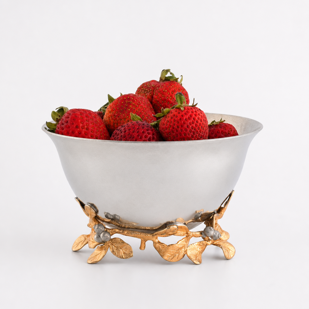 Winter Berry Pewter Bowl