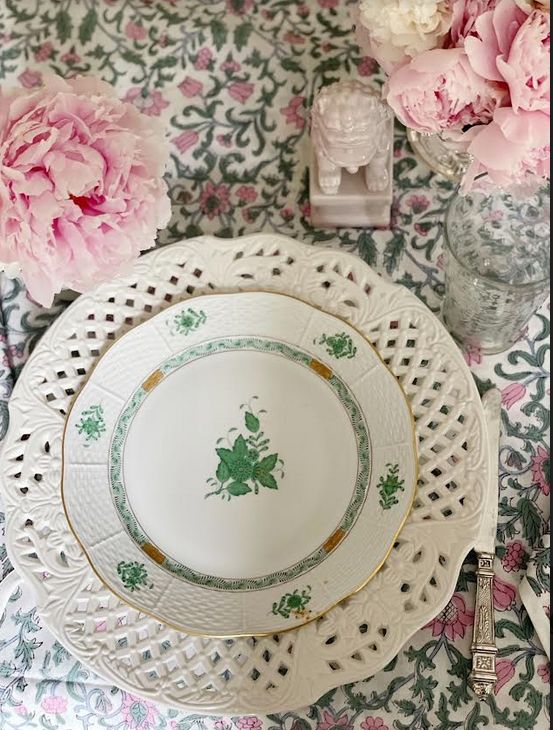 Ivory PIERCED FLORAL DINNERWARE
