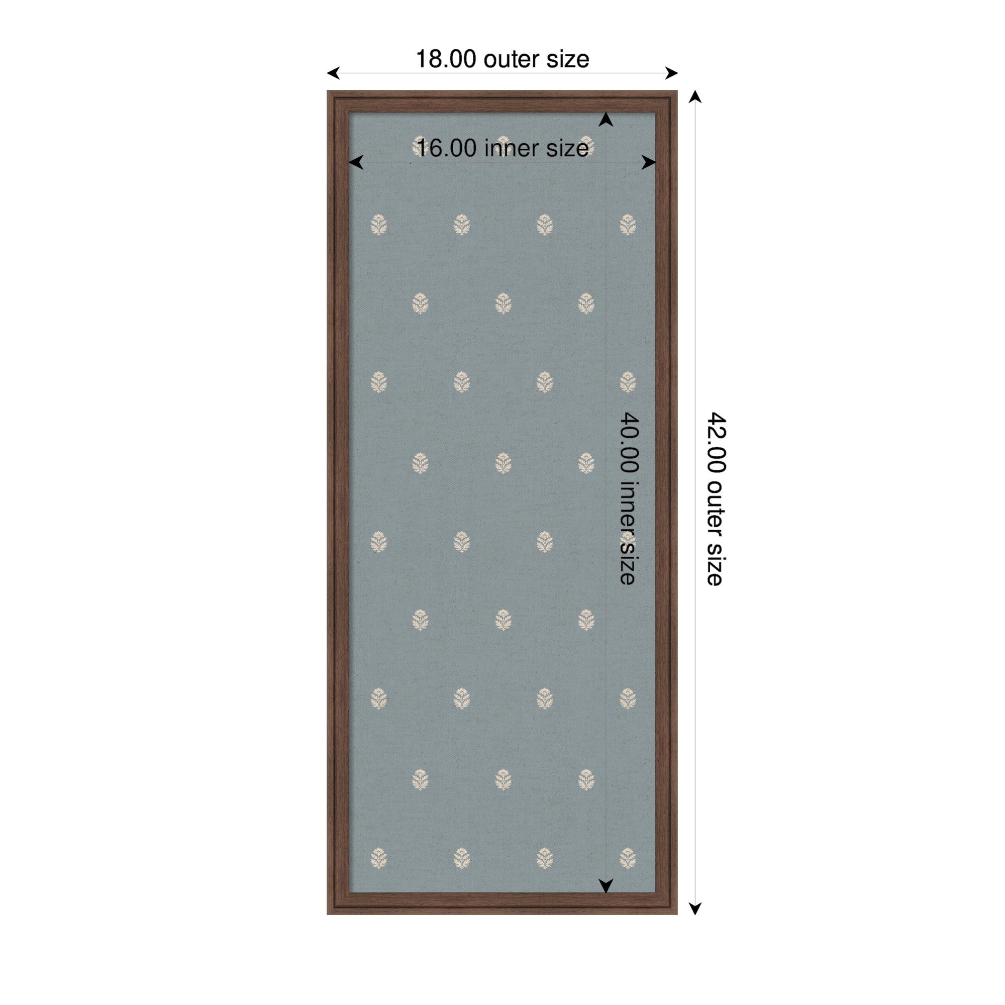 Pinboard Blue Botanical Block Print