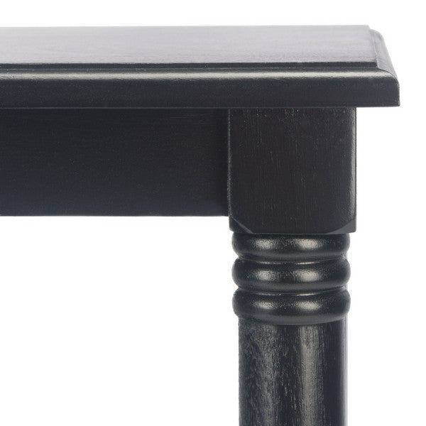Cassie Accent Table in Black with 3 Shelves