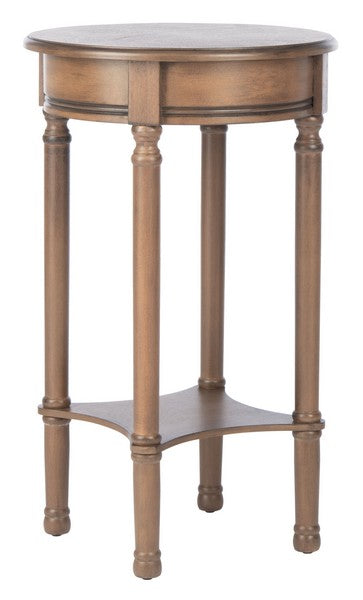 Tinsley Round Accent Table in Brown