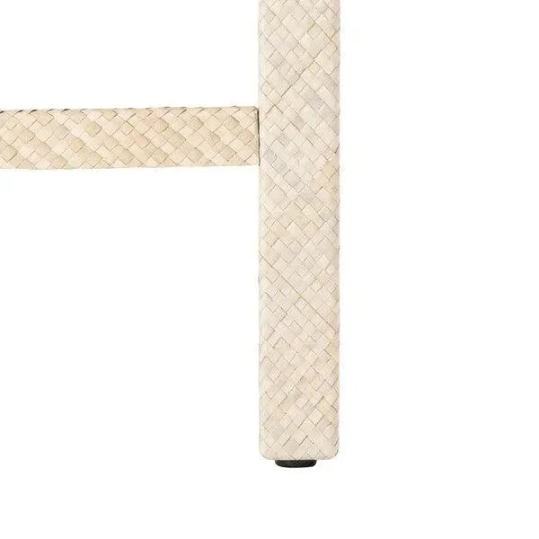 Apis Raffia Wood Accent Table in Light Natural - The Mayfair Hall