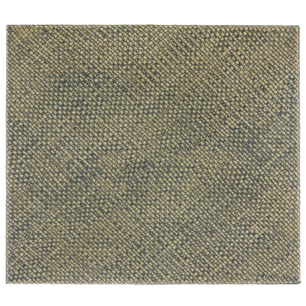 Apis Raffia Accent Table in Turquoise with 2 Shelves