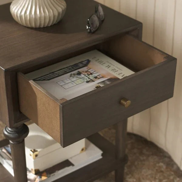 Ambrashi End Table in Dark Gray
