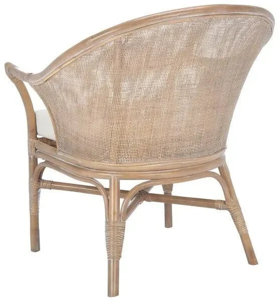 Dustin Rattan Accent Chair in Gray White Wash - The Mayfair Hall