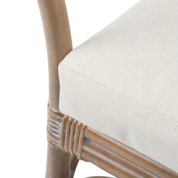 Dustin Rattan Accent Chair in Gray White Wash - The Mayfair Hall