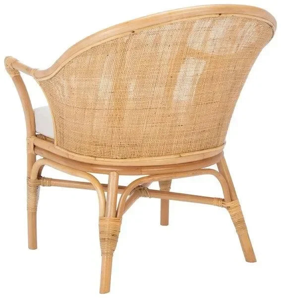 Dustin Rattan Accent Chair in Natural - The Mayfair Hall