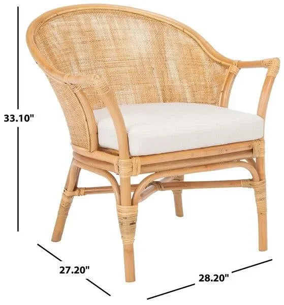 Dustin Rattan Accent Chair in Natural - The Mayfair Hall