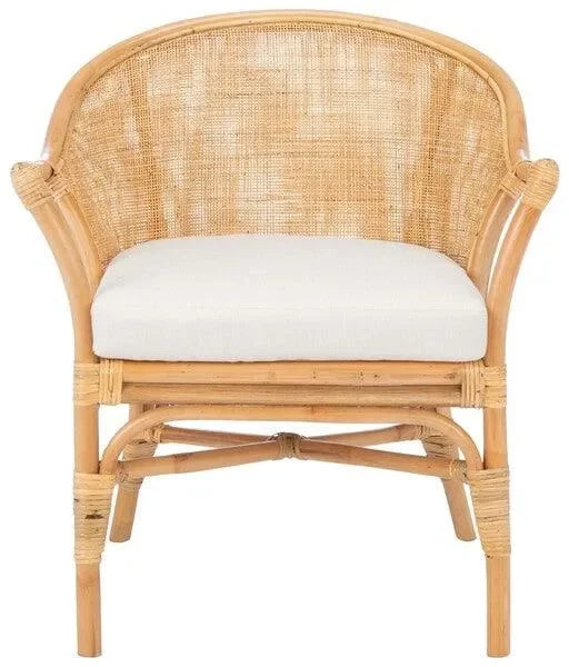 Dustin Rattan Accent Chair in Natural - The Mayfair Hall