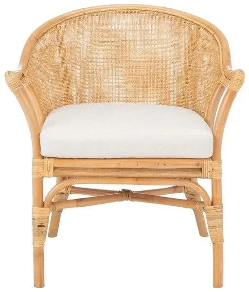 Dustin Rattan Accent Chair in Natural - The Mayfair Hall