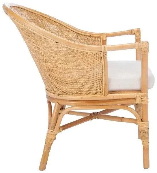 Dustin Rattan Accent Chair in Natural - The Mayfair Hall