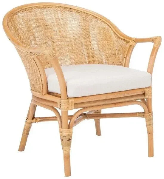 Dustin Rattan Accent Chair in Natural - The Mayfair Hall