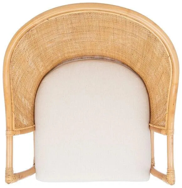 Dustin Rattan Accent Chair in Natural - The Mayfair Hall