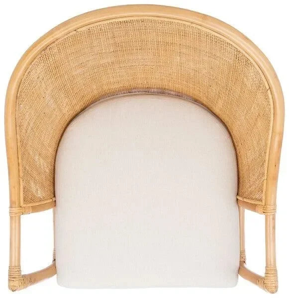Dustin Rattan Accent Chair in Natural - The Mayfair Hall