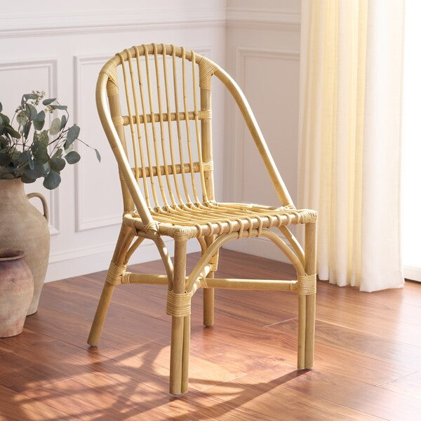 Oksana Woven Rattan Accent Chair in Natural