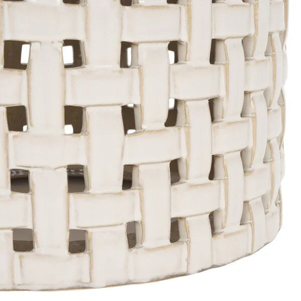 Sayre Cream Ceramic Garden Stool