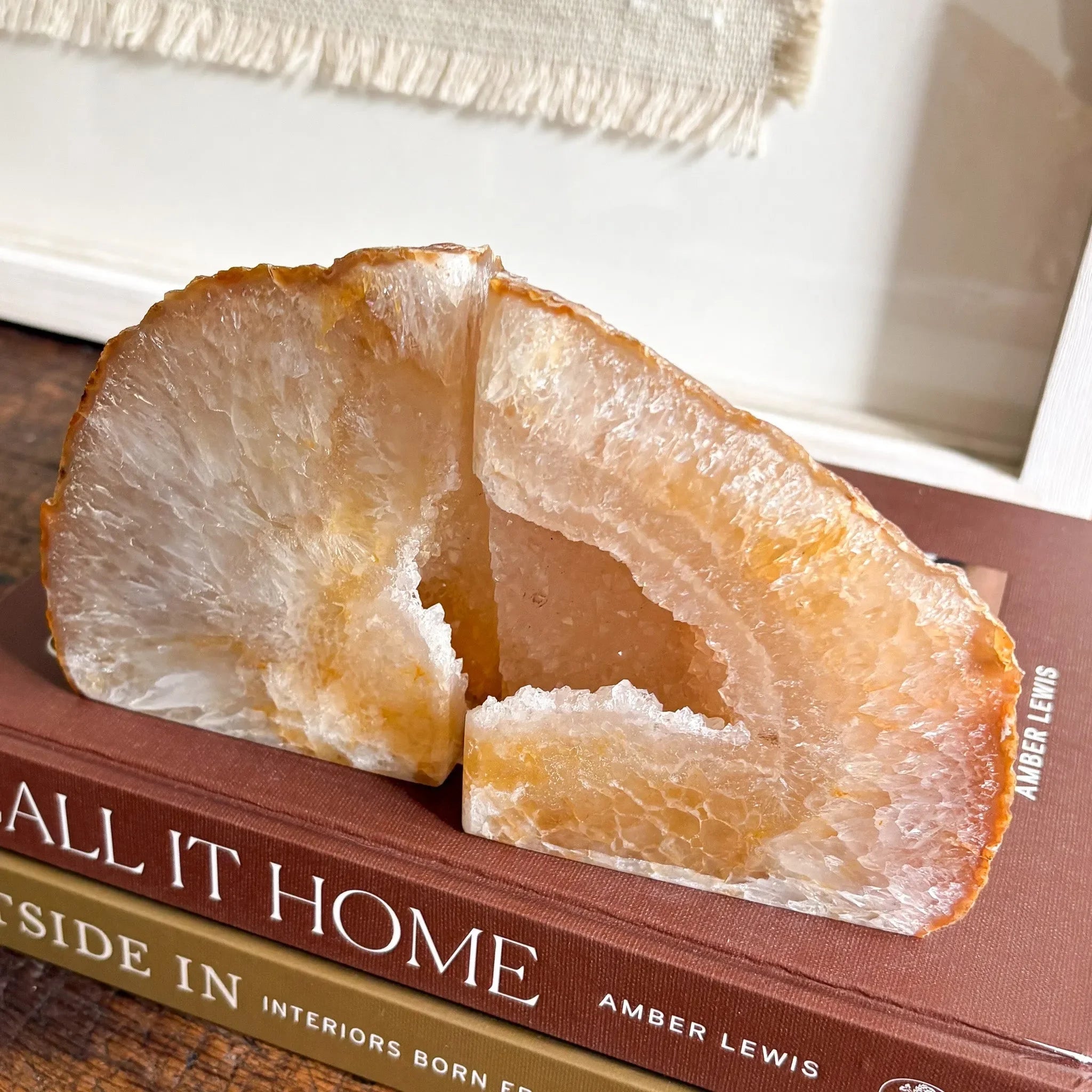 Natural Agate Druzy Bookend Pair - The Mayfair Hall