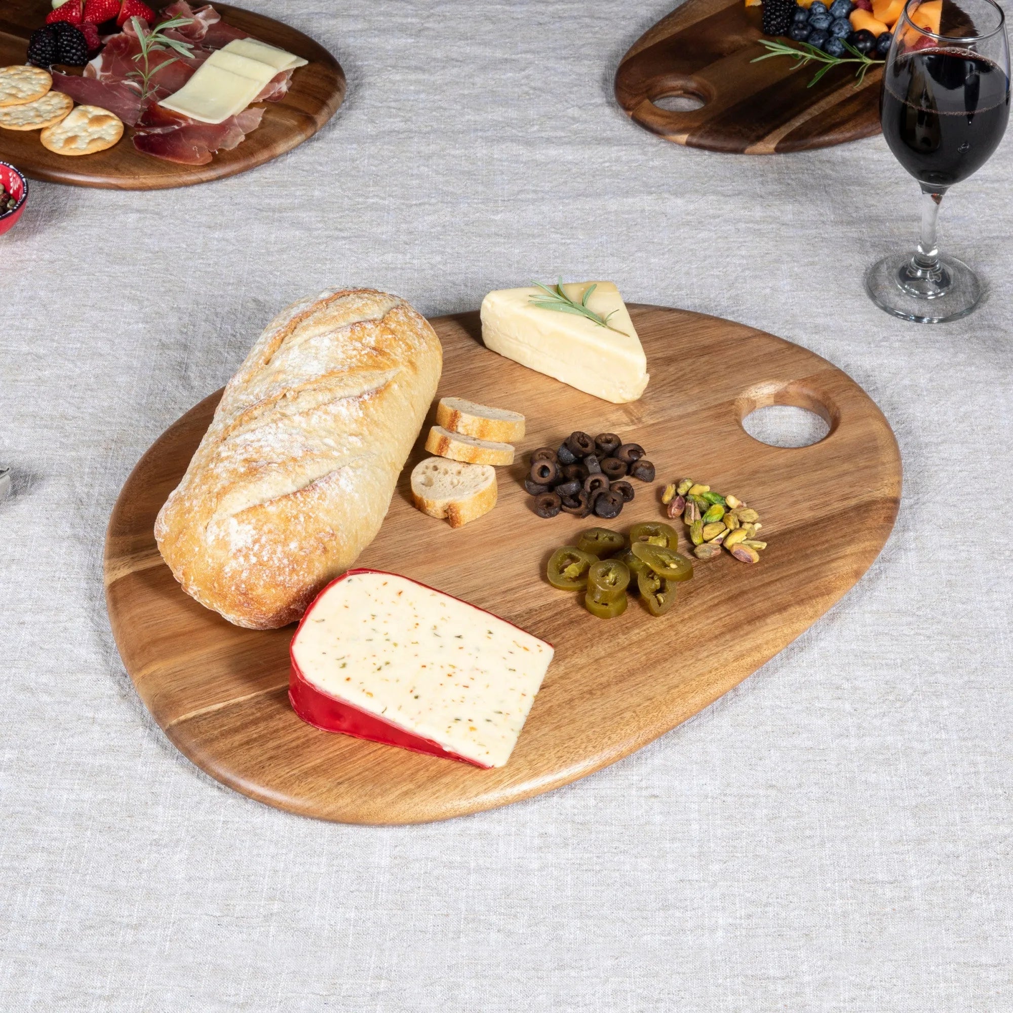 Pebble Shaped Acacia Serving Board 18" x 15" - The Mayfair Hall