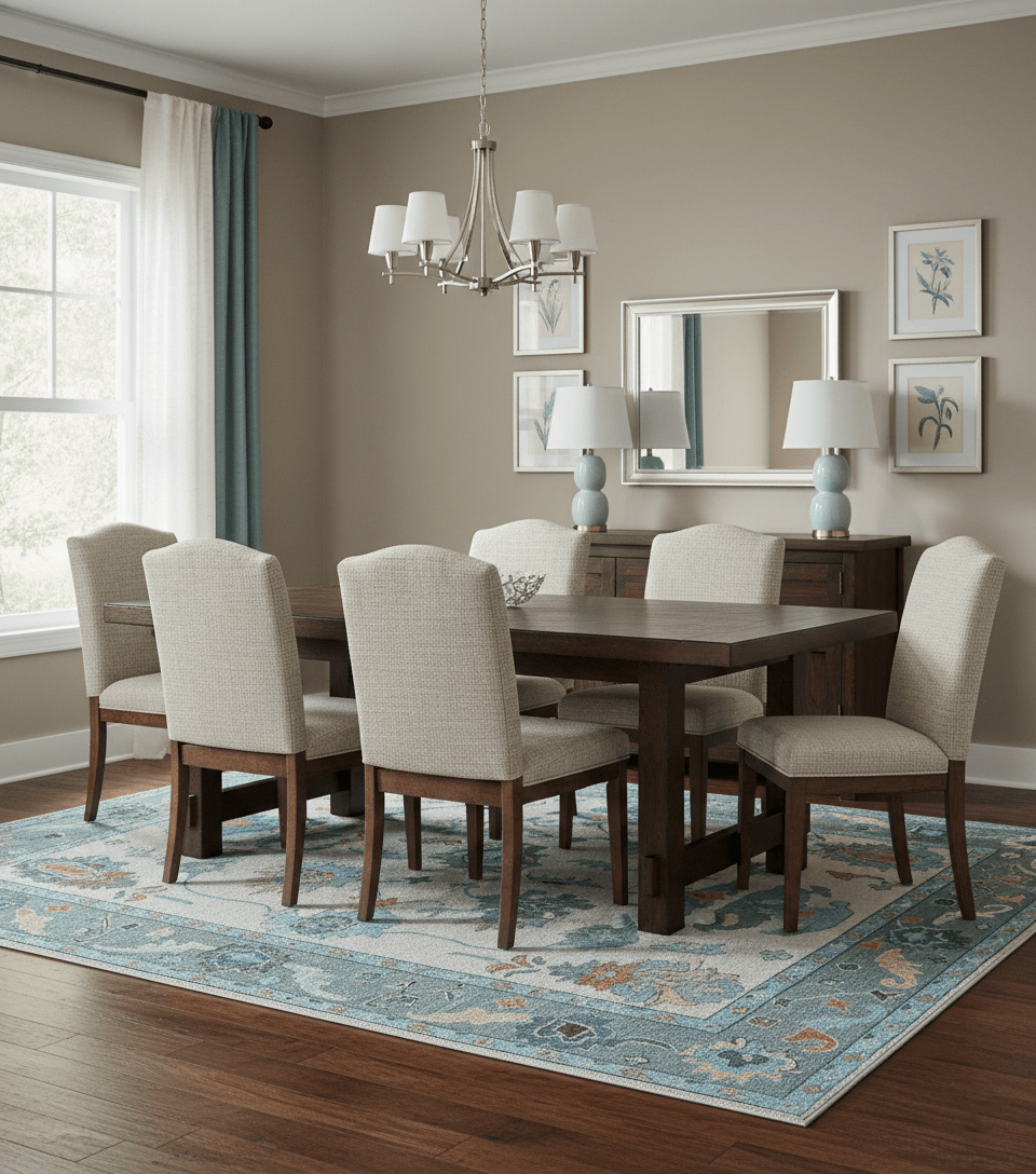 Allure Custom Made Traditional Oushak Beige And Blue Hand Tufted Wool Rug