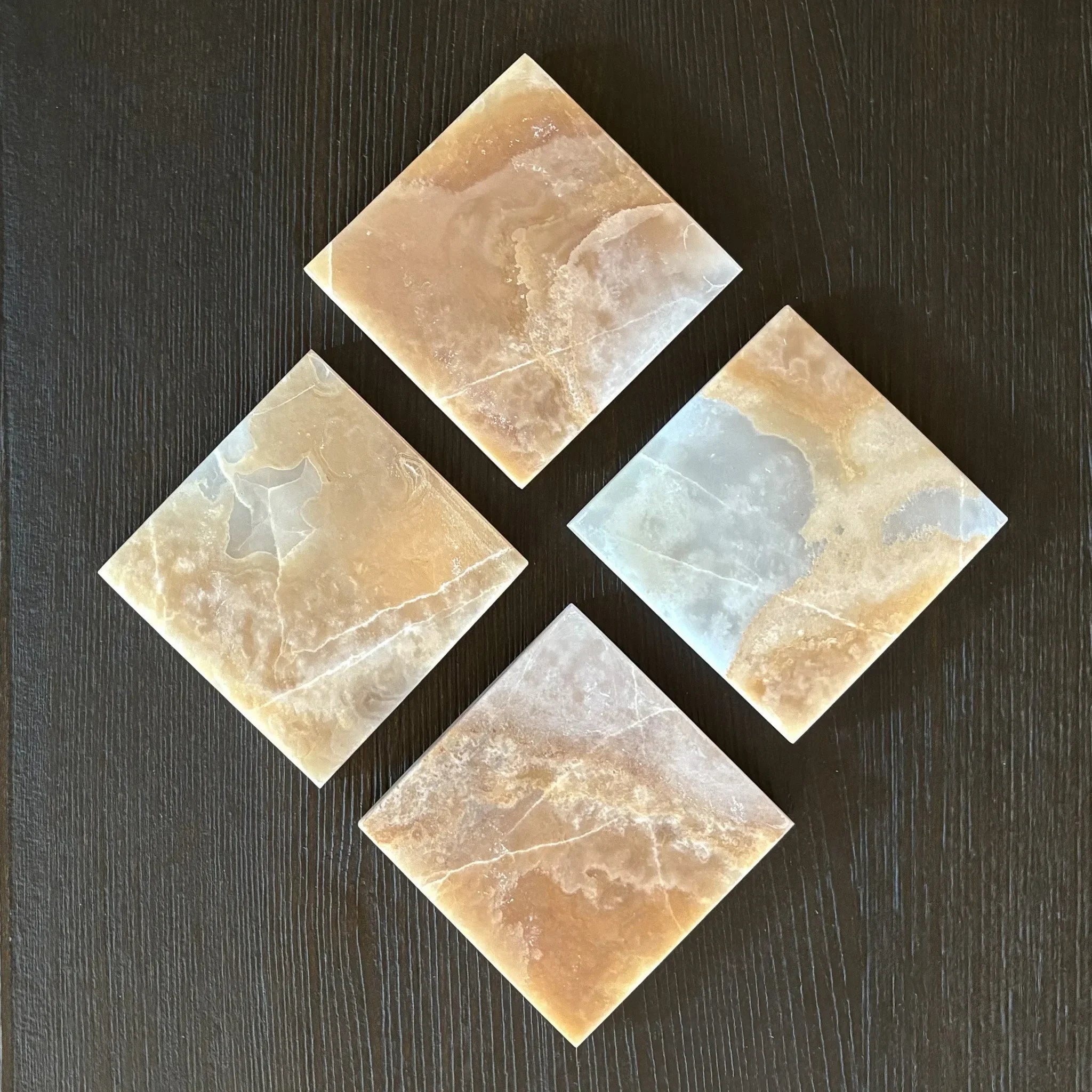 Amber Onyx Coaster Set - The Mayfair Hall