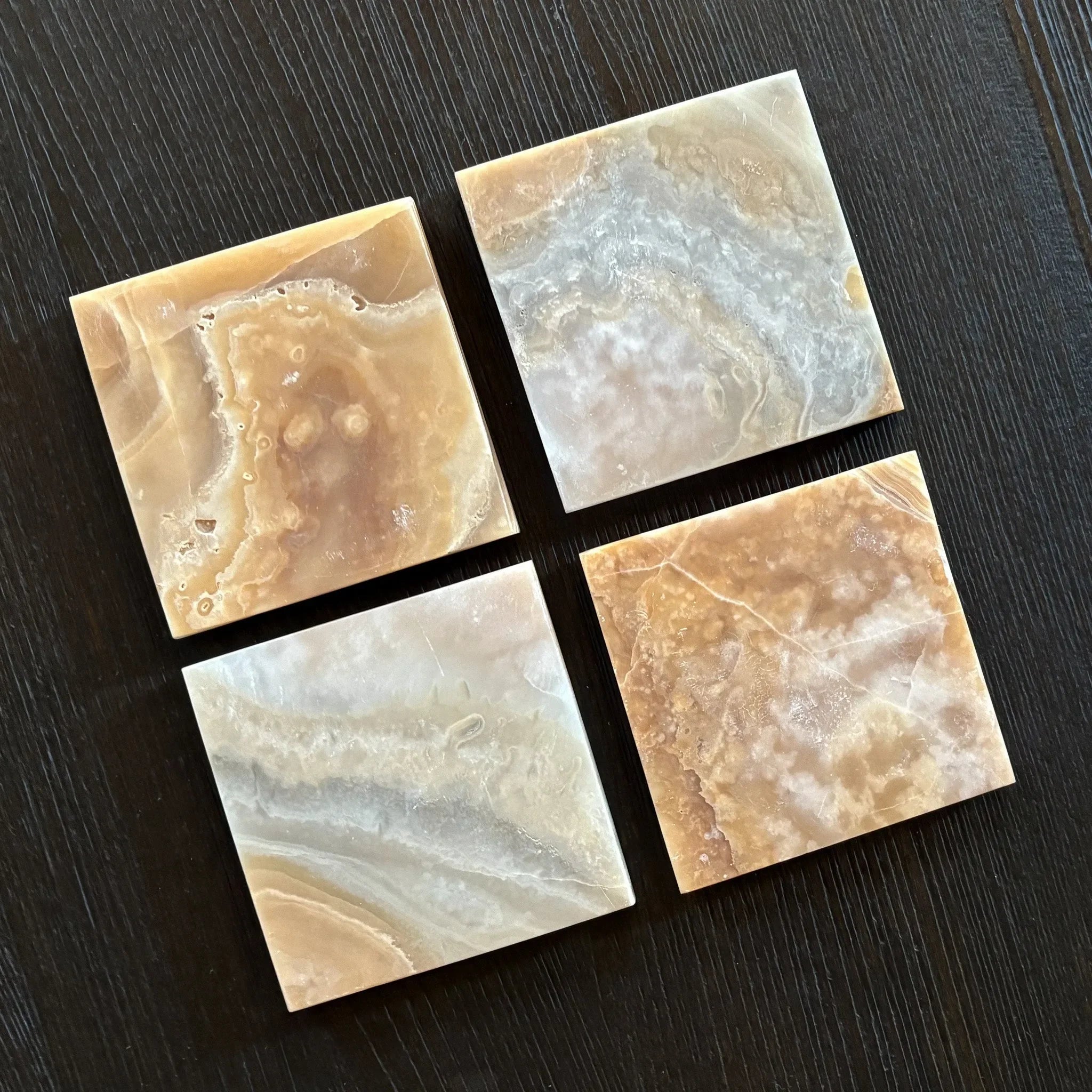 Amber Onyx Coaster Set - The Mayfair Hall