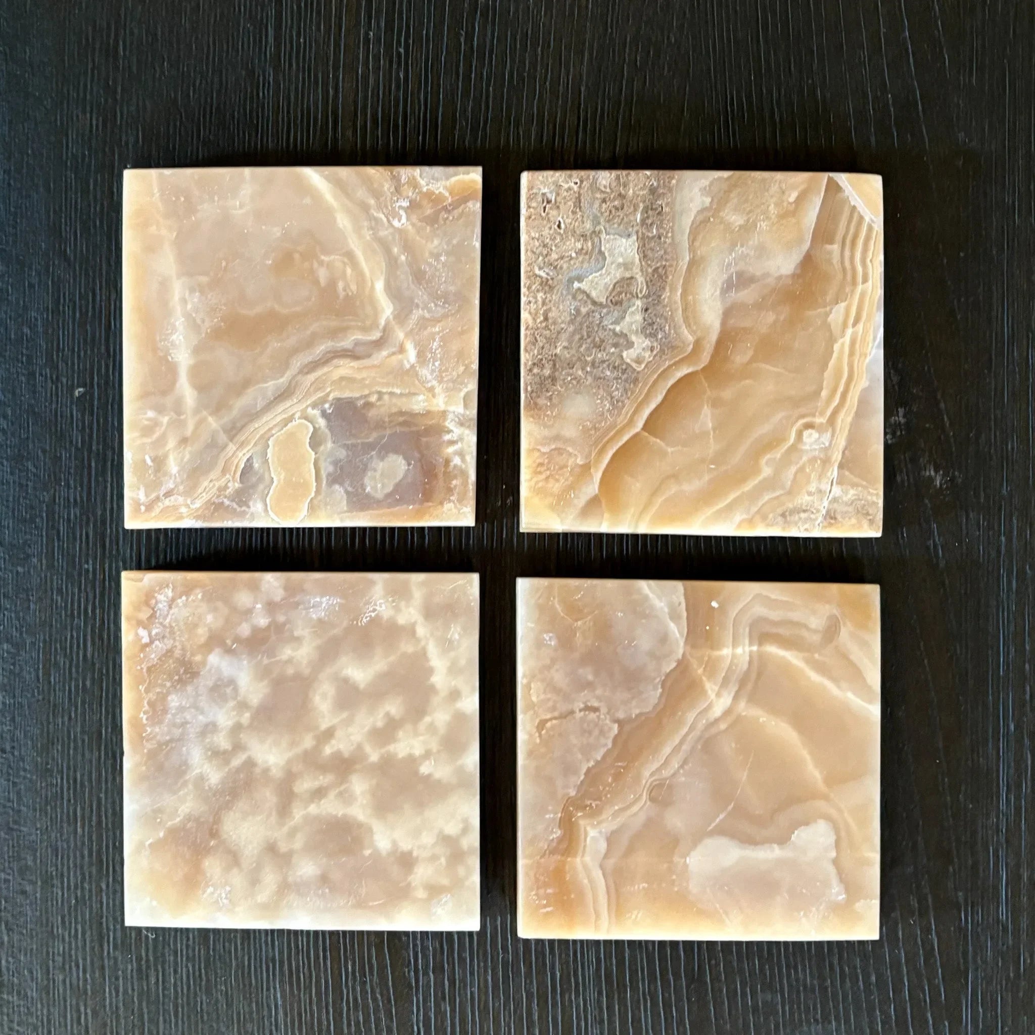 Amber Onyx Coaster Set - The Mayfair Hall