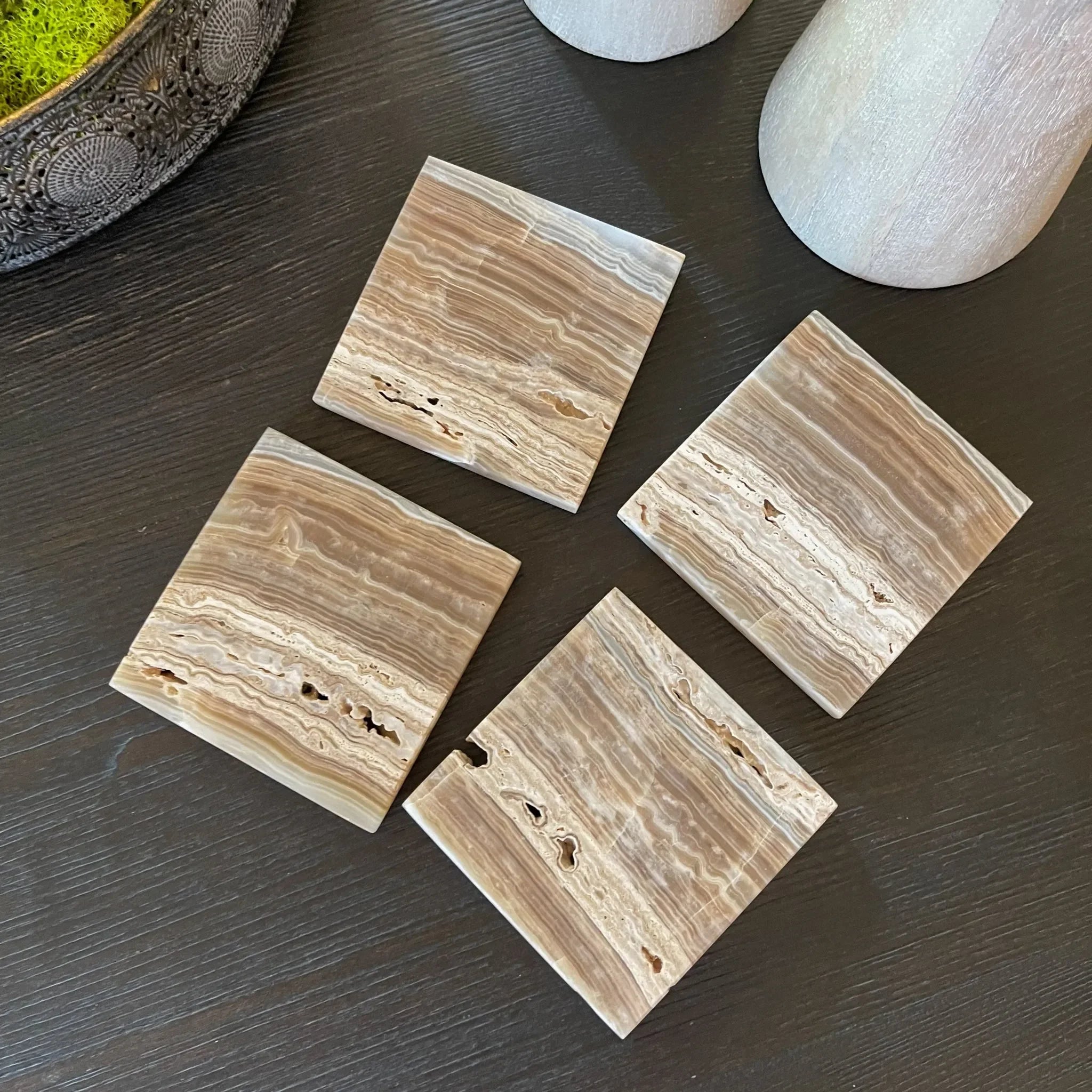 Amber Onyx Coaster Set - The Mayfair Hall
