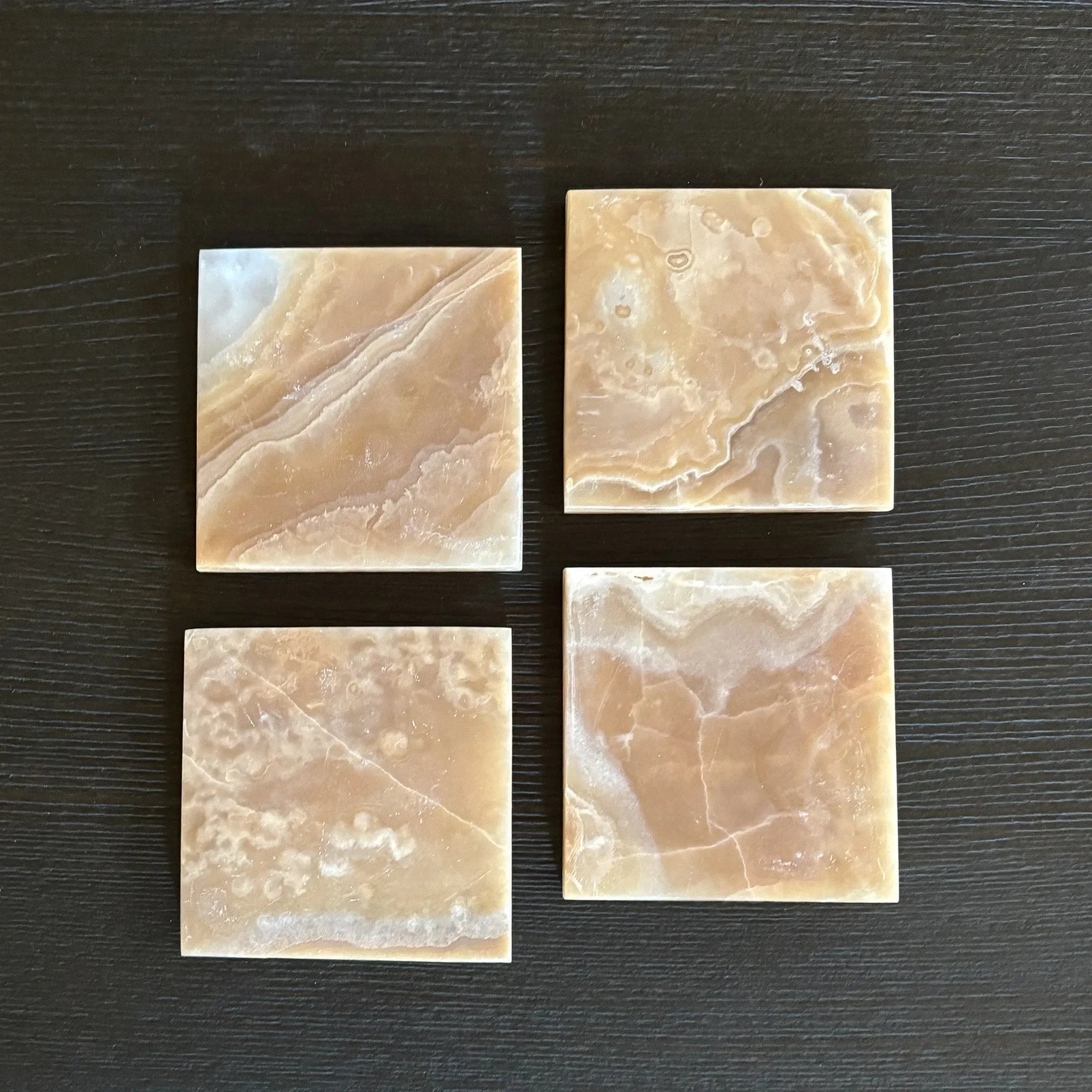 Amber Onyx Coaster Set - The Mayfair Hall