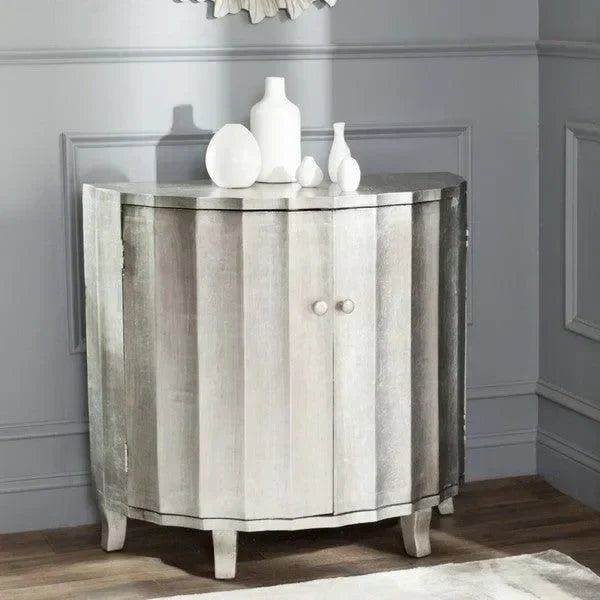 Safavieh Rutherford Demilune Silver Cabinet