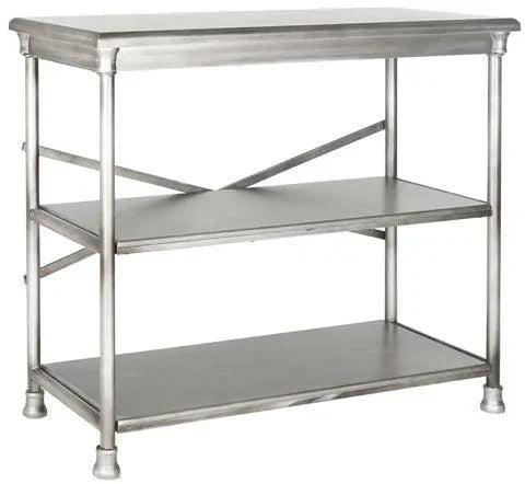Jamison Iron Bookcase in Dark Silver - The Mayfair Hall