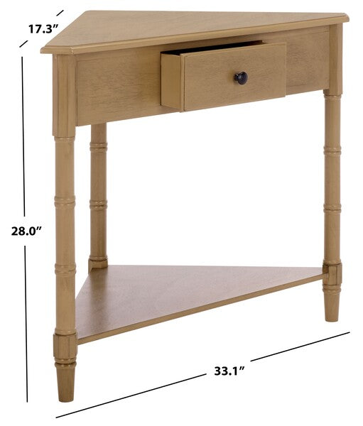 Gomez Corner Table in Desert Brown