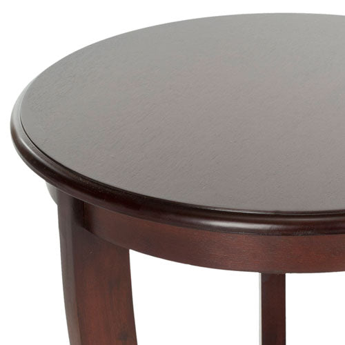 Mary Pedestal Side Table in Dark Cherry