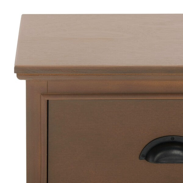 Griffin 3 Drawer Side Table in Sepia