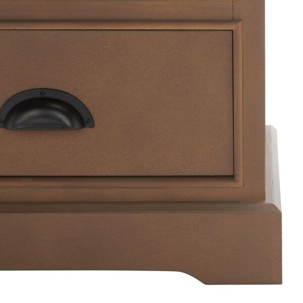 Griffin 3 Drawer Side Table in Sepia