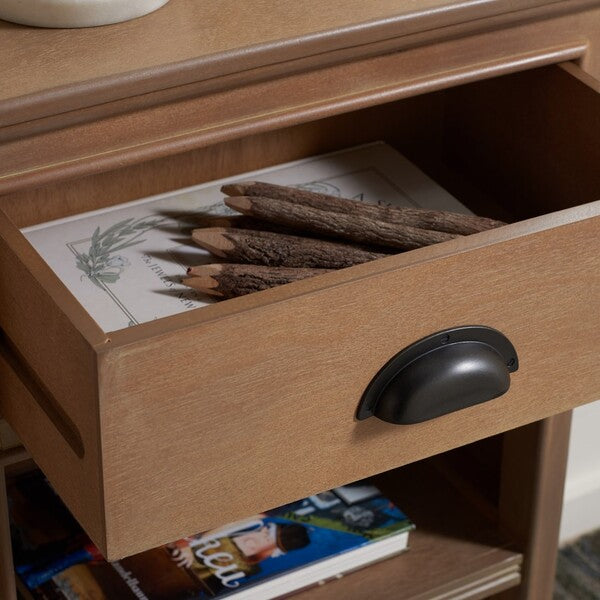 Griffin Side Table with 1 Drawer in Sepia