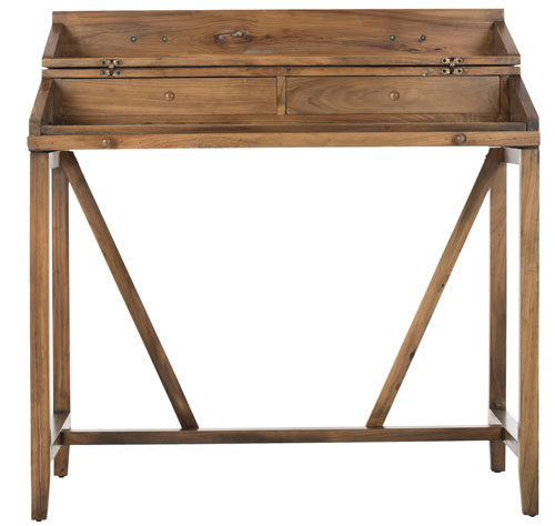 Wyatt Writing Desk in Oak with Two Hidden Drawers
