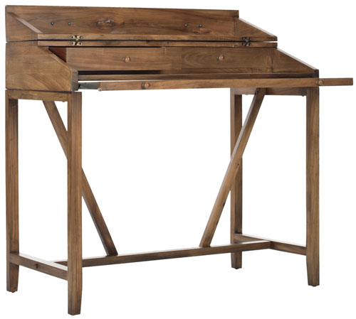 Wyatt Writing Desk in Oak with Two Hidden Drawers