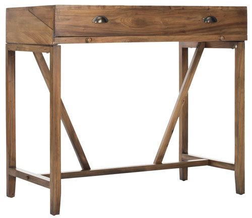 Wyatt Writing Desk in Oak with Two Hidden Drawers