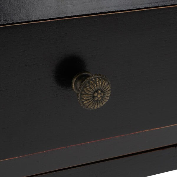 Abigail Fold Down Desk in Distressed Black