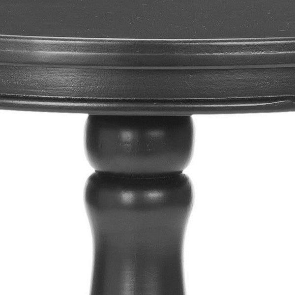 Vivienne Round Top Side Table in Black