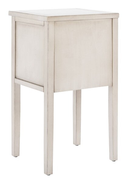 Toby End Table in White Birch with Storage Drawers