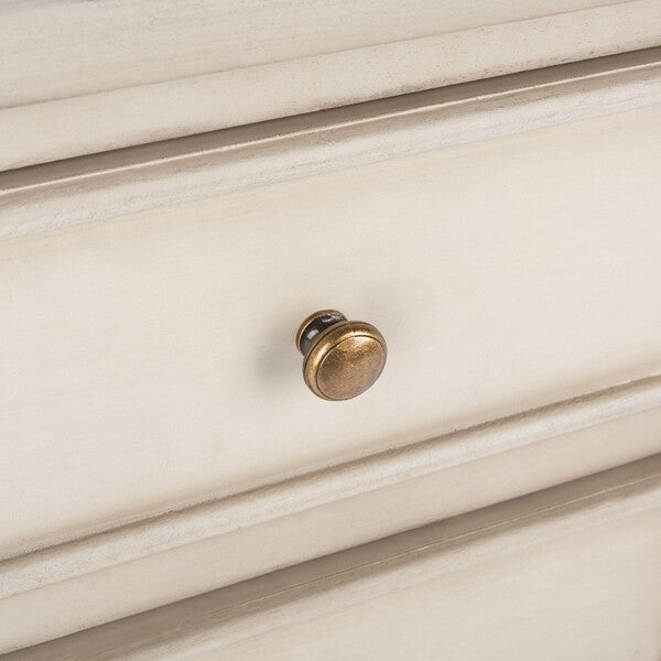 Toby End Table in White Birch with Storage Drawers