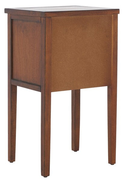 Toby End Table in Brown with Storage Drawers